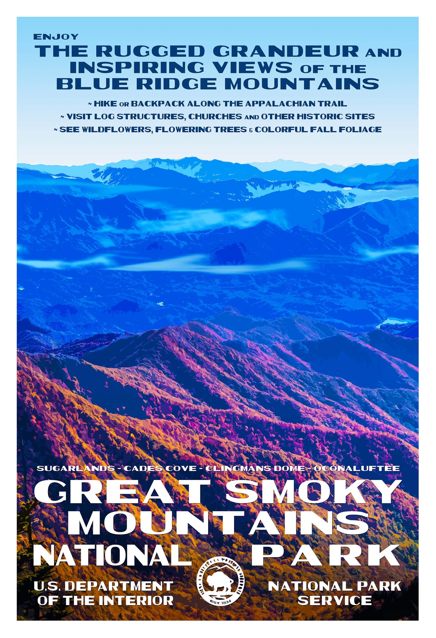 Great Smoky Mountains National Park Poster