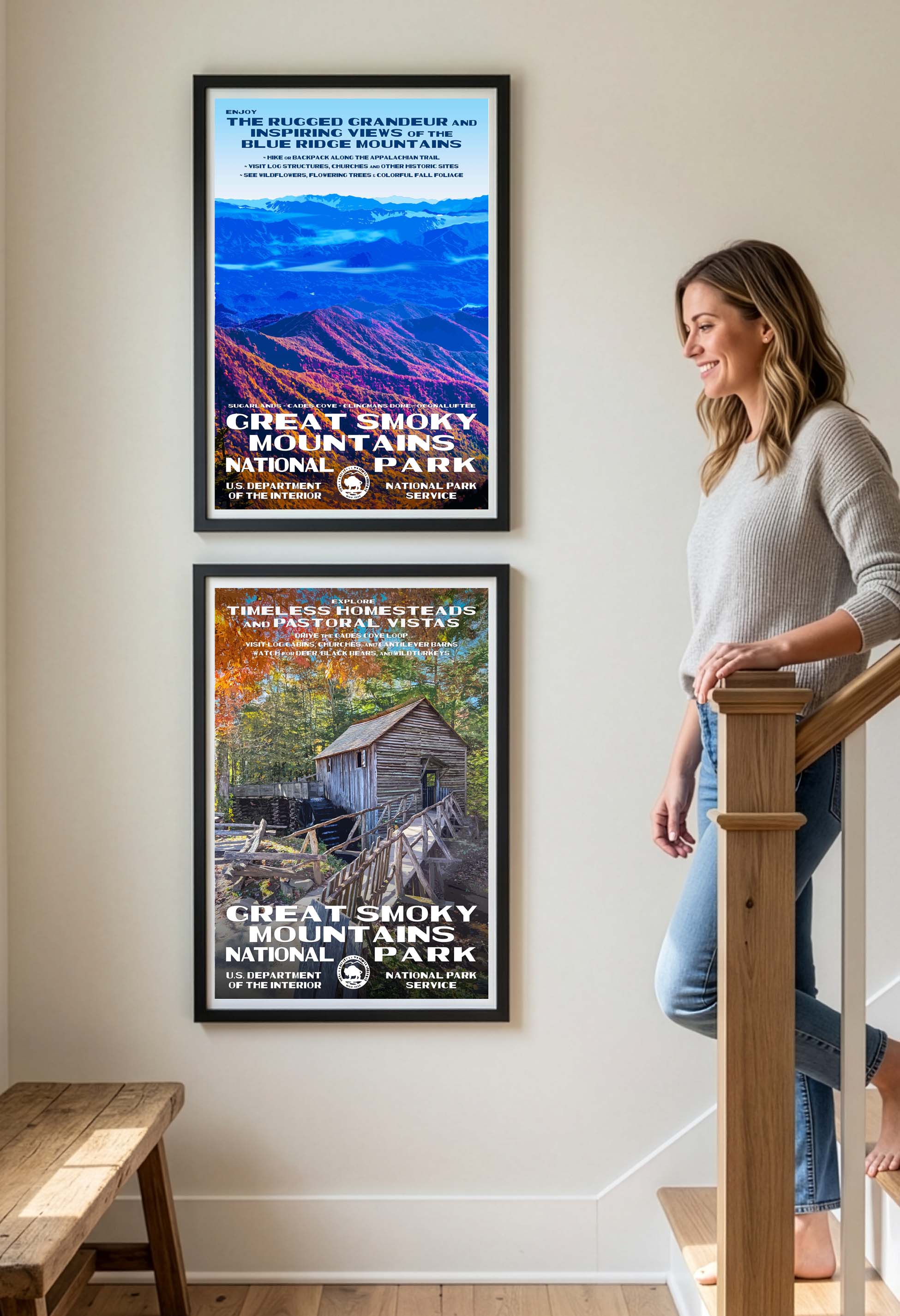 Great Smoky Mountains Poster | WPA-Style Wall Art | National Park