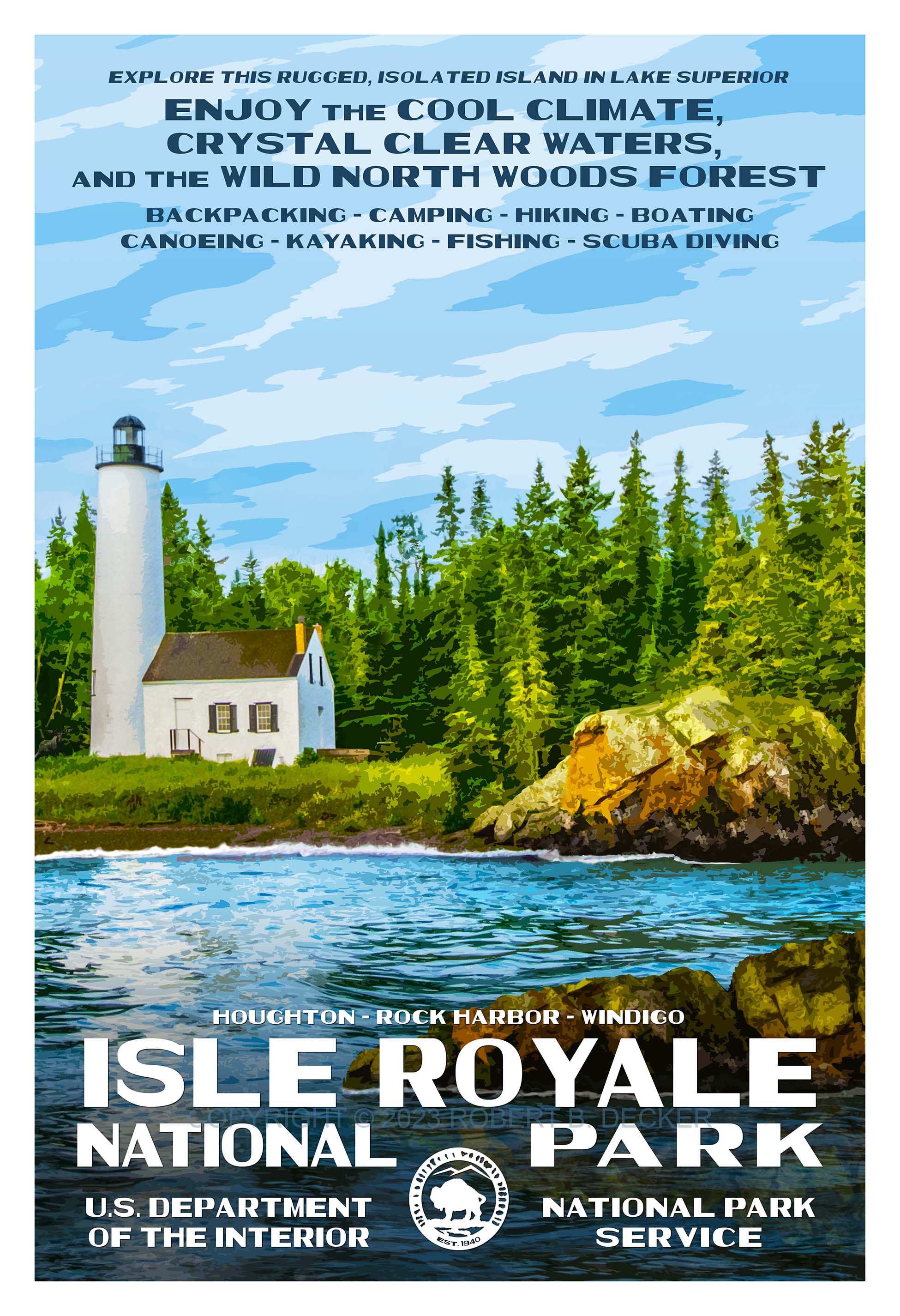 Isle Royale National Park poster by National Park Posters