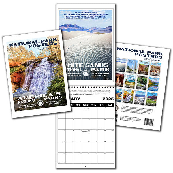 National Park Posters 2025 Calendar