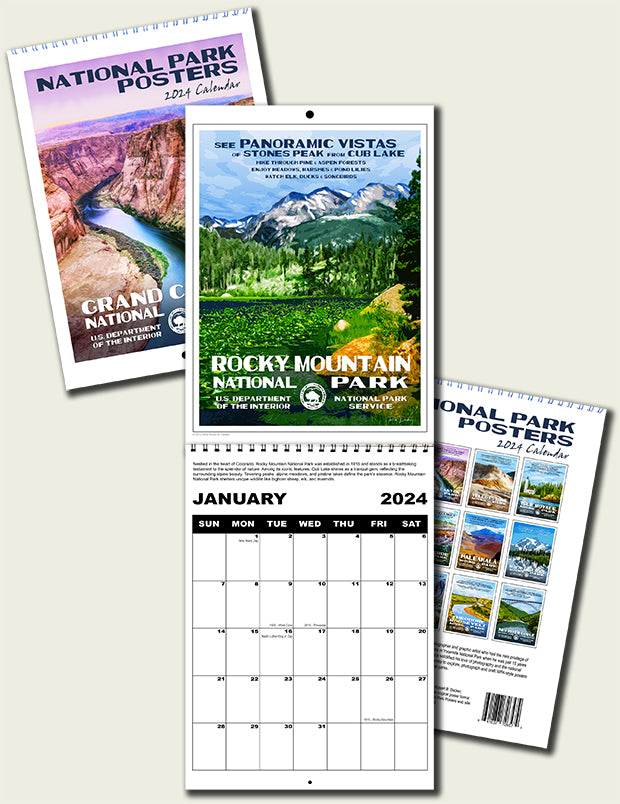 National Park Posters 2024 Calendar