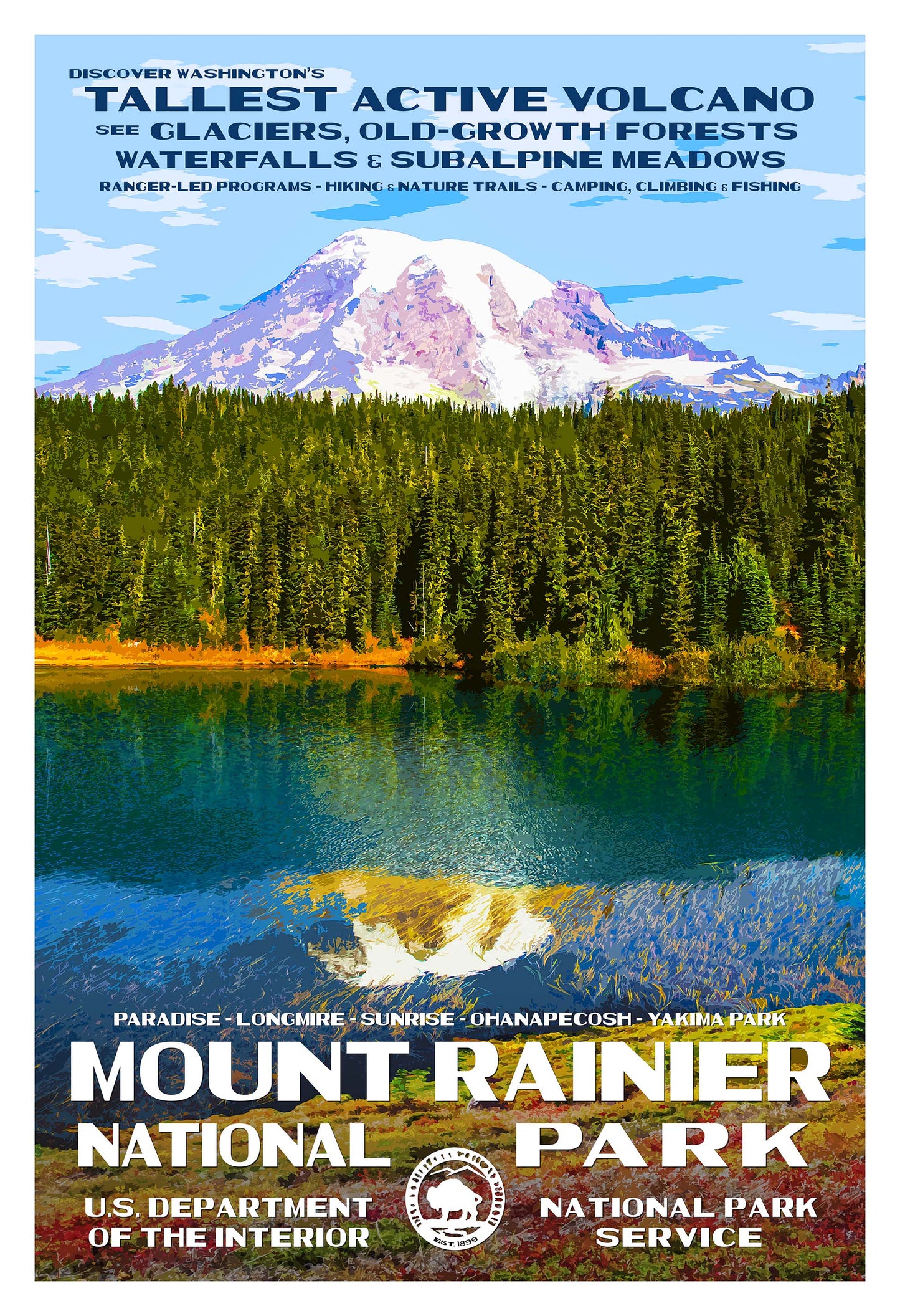 Mount Rainier National Park Poster