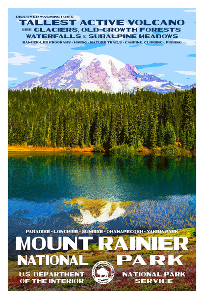 Mount Rainier National Park Poster