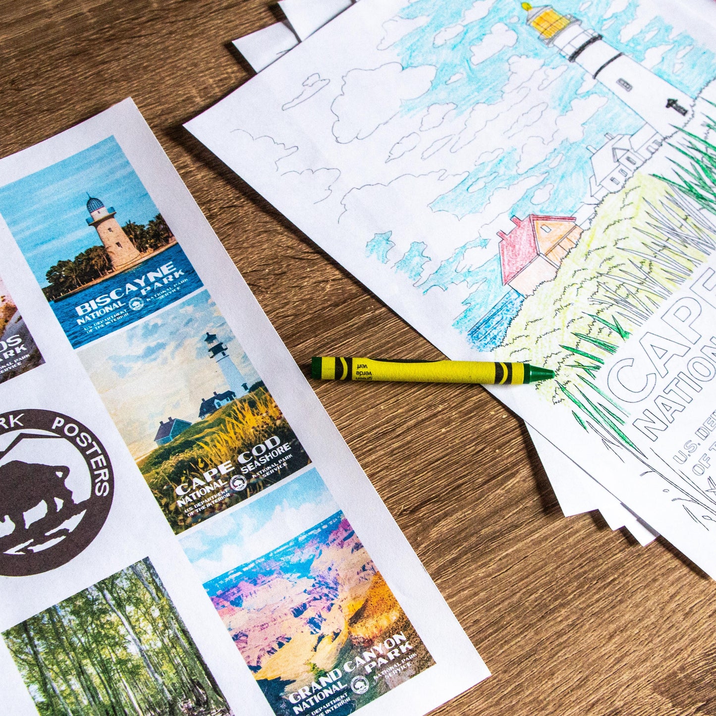 National Park Posters Coloring Book