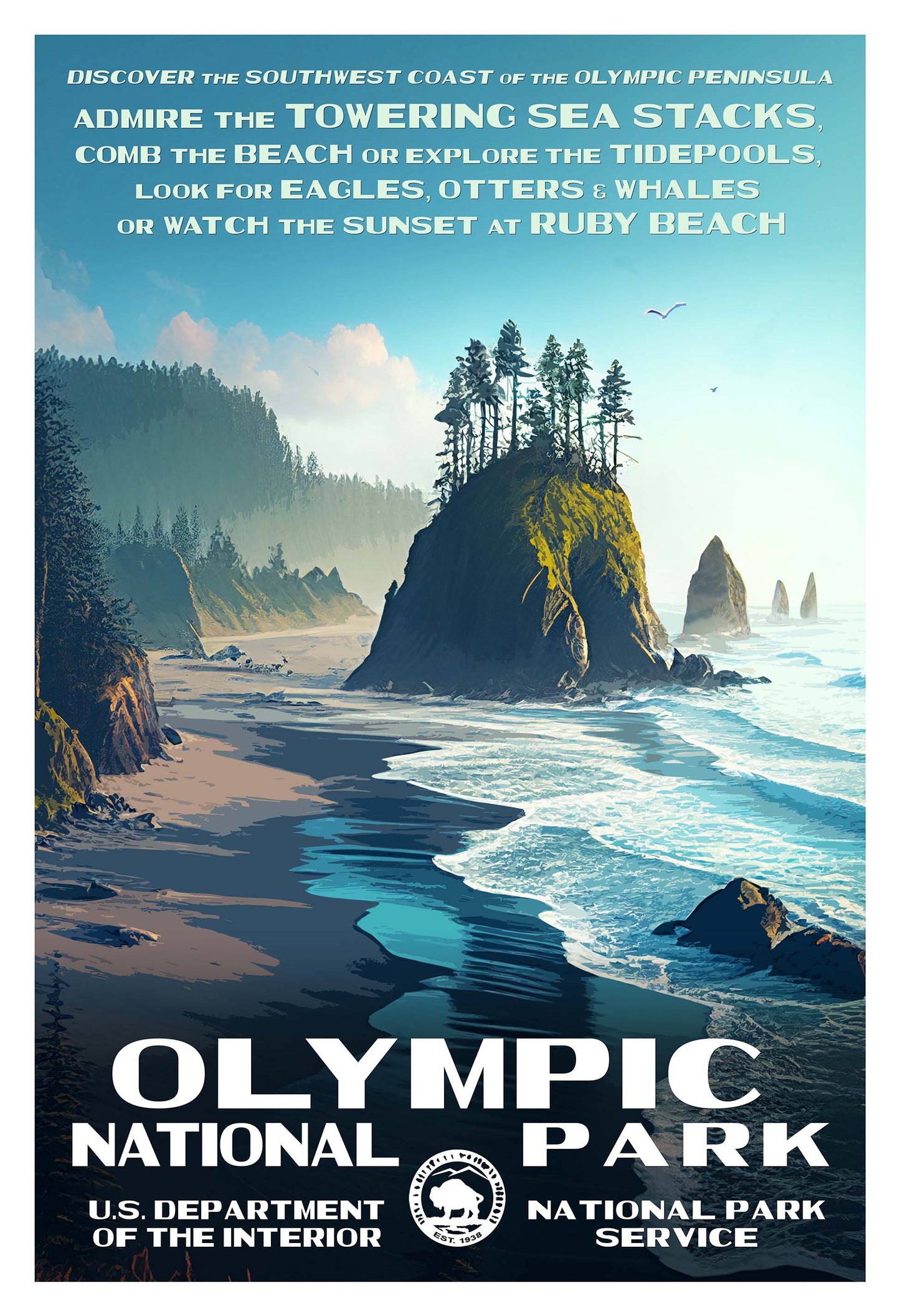 Olympic National Park Poster - Olympic Peninsula