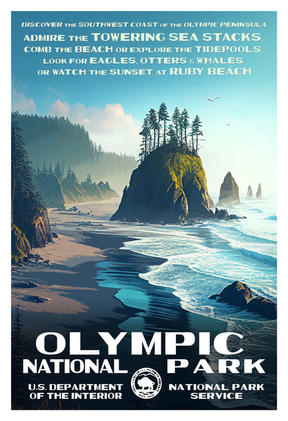 Olympic National Park Poster - Olympic Peninsula