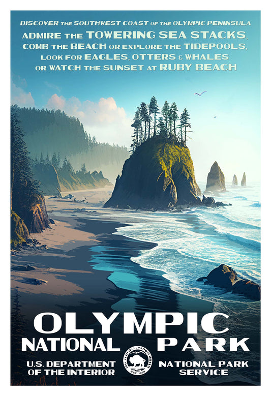 Olympic National Park Poster - Olympic Peninsula