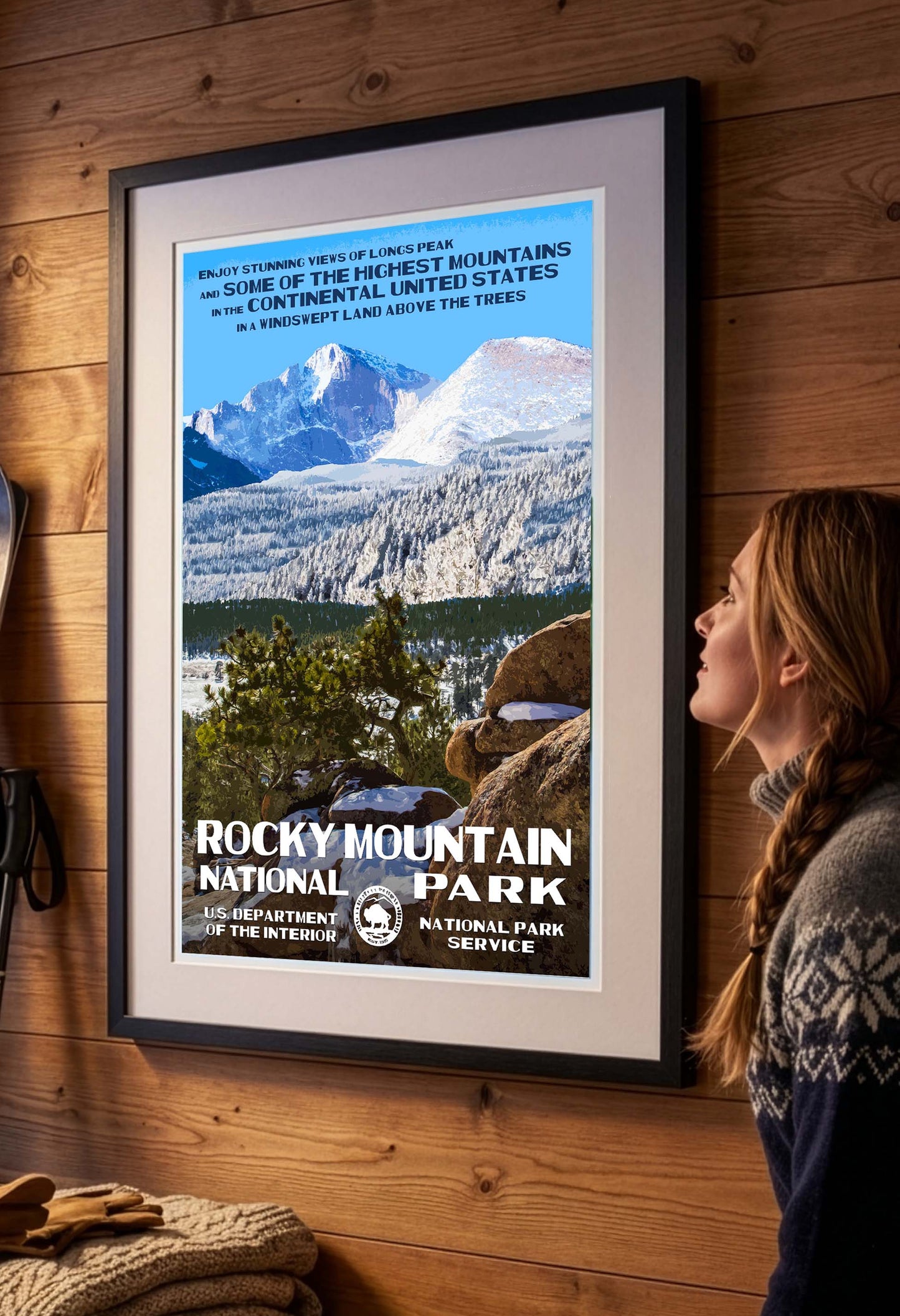 Rocky Mountain National Park Poster - Longs Peak