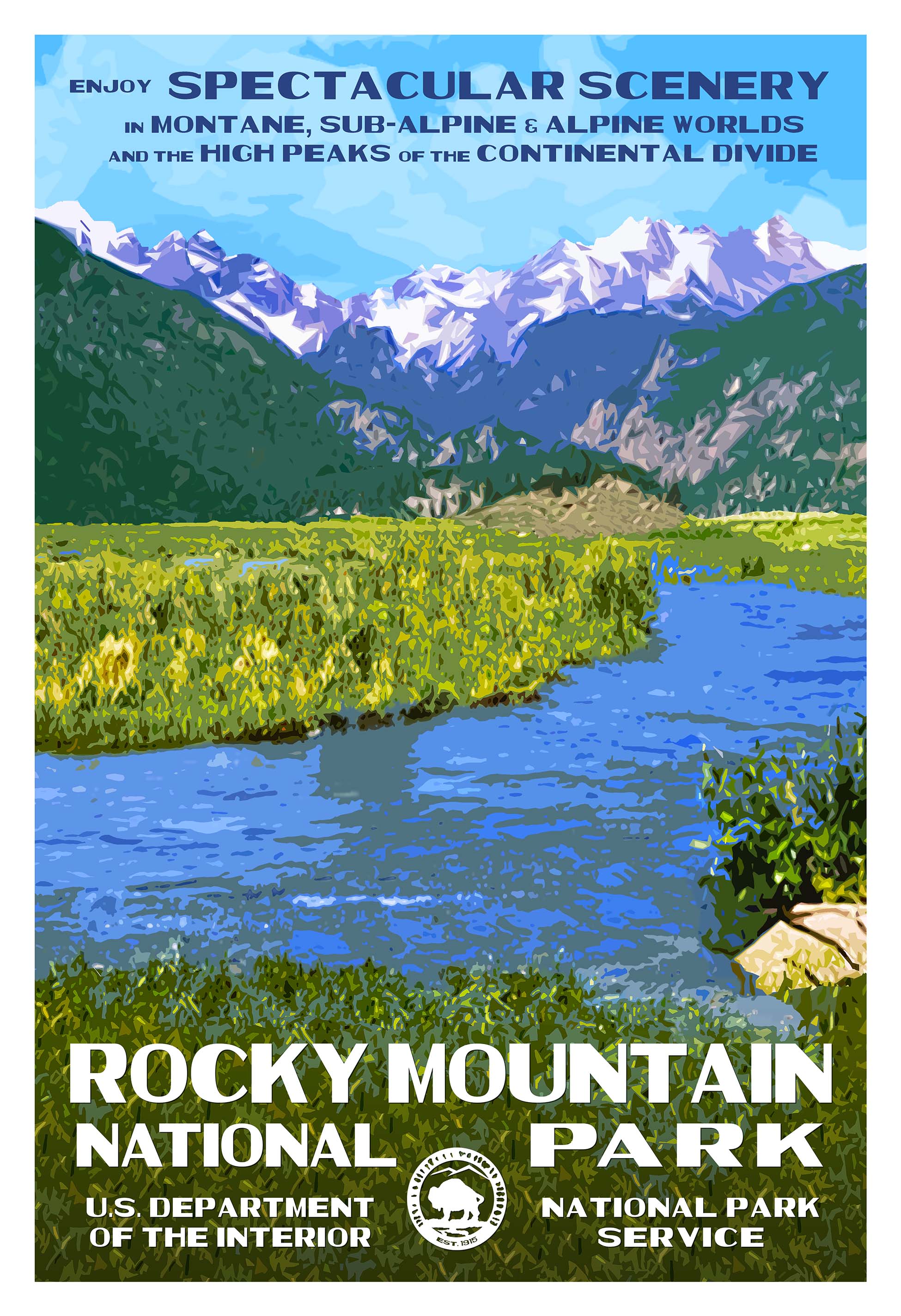 Rocky Mountain National Park Poster | Moraine Park Wall Art