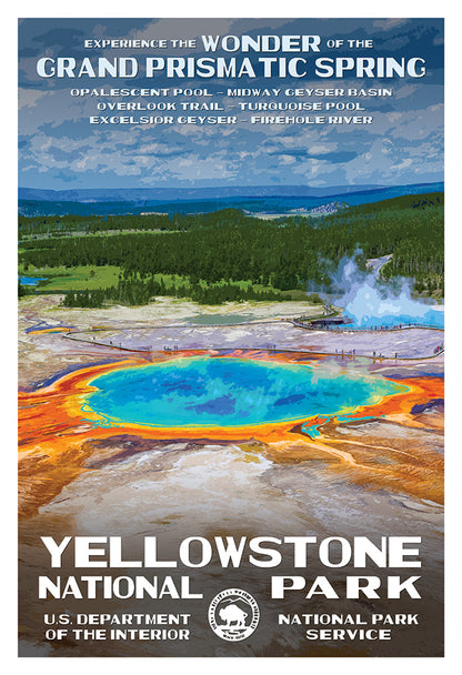 Yellowstone National Park Poster - Grand Prismatic Spring