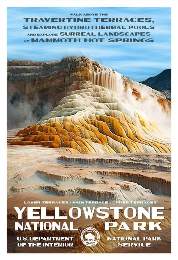 Yellowstone National Park Poster and Map Bundle