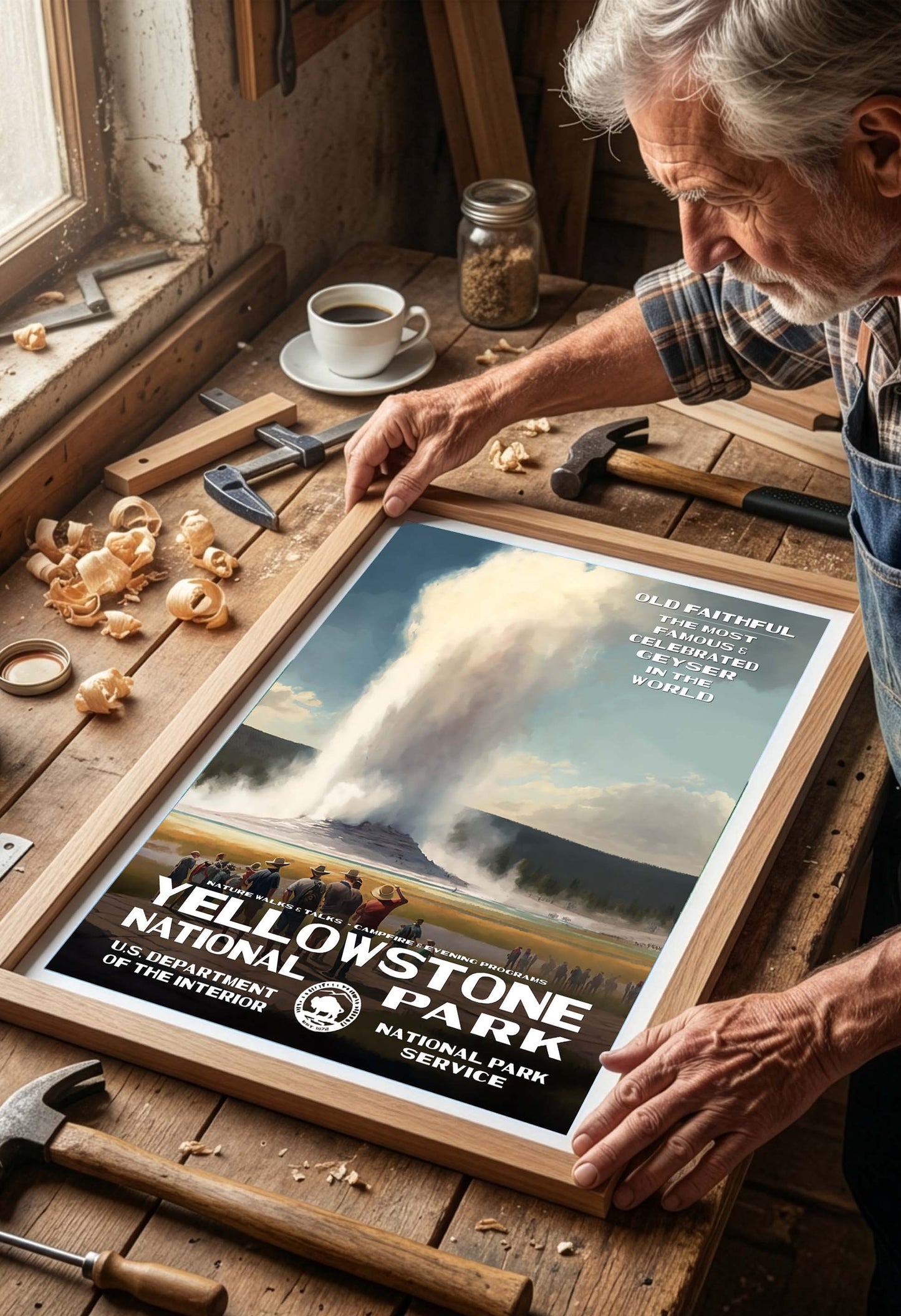 Yellowstone National Park Poster - Old Faithful