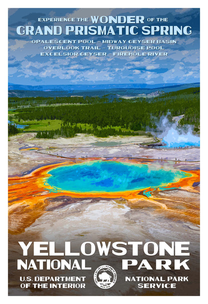 Yellowstone National Park Poster - Grand Prismatic Spring