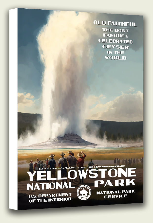 Yellowstone National Park - Old Faithful - Canvas Print