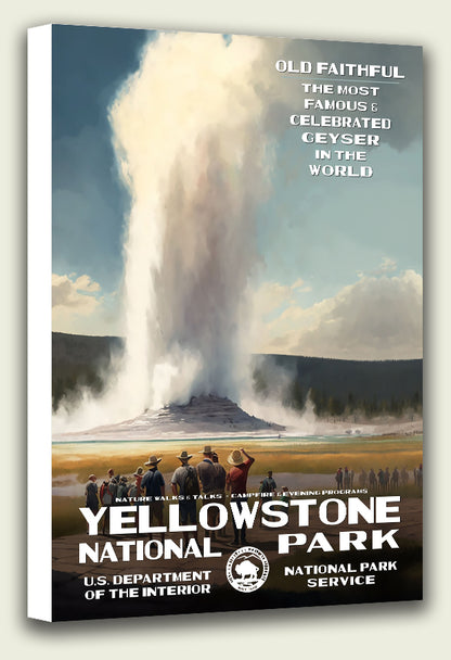Yellowstone National Park - Old Faithful - Canvas Print