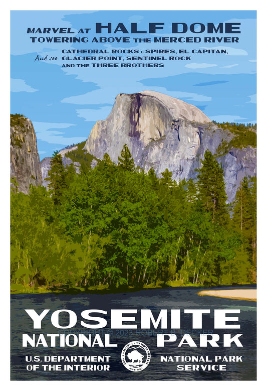 Yosemite National Park Poster - Half Dome