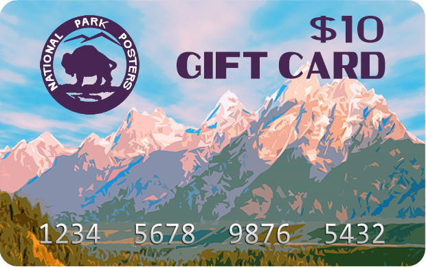 $10 National Park Posters Gift Card