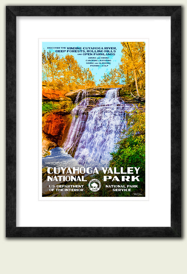 30”x20” canvas ready to ship-Brandywine Falls Cuyahoga National Park Ohio USA online