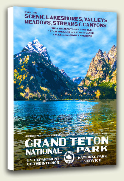 Grand Teton National Park Jenny Lake Canvas Print