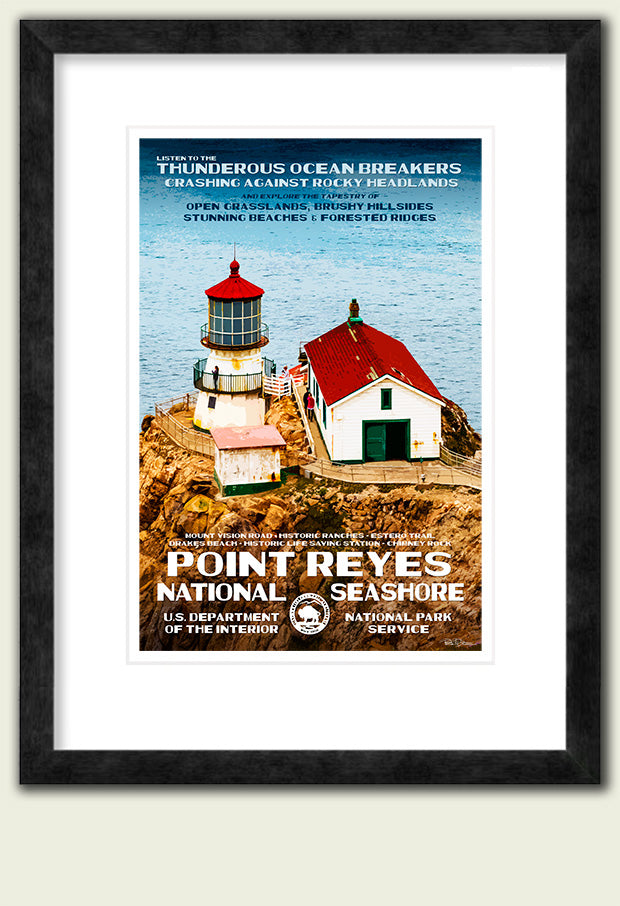 Point Reyes Poster Point Reyes Poster | WPA-Era California Coast Wall Art | National Park ...