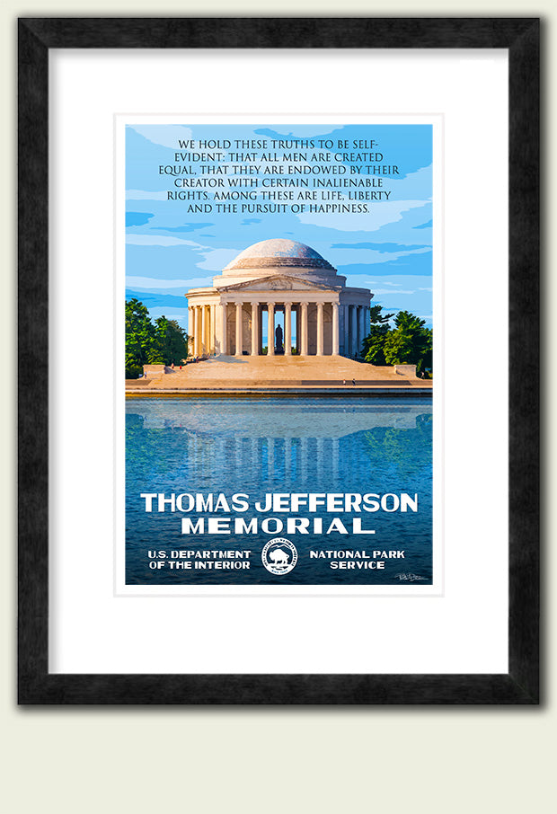 The Jefferson Memorial Washington hotsell D.C. Scenic Poster 23 x 35.5