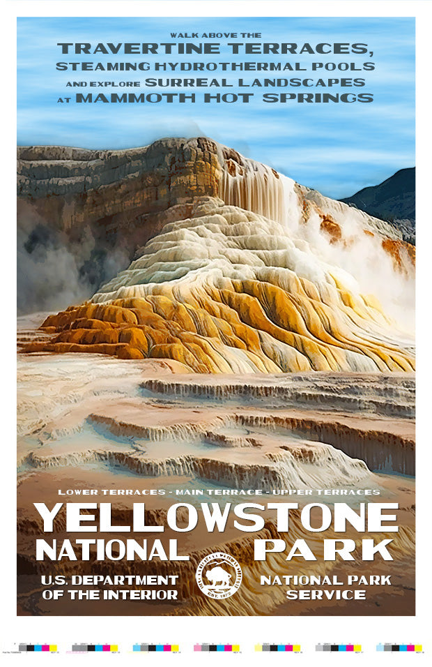 Yellowstone National Park - Mammoth Hot Springs - Artist Proof