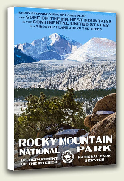 Rocky Mountain National Park Longs Peak Canvas Print